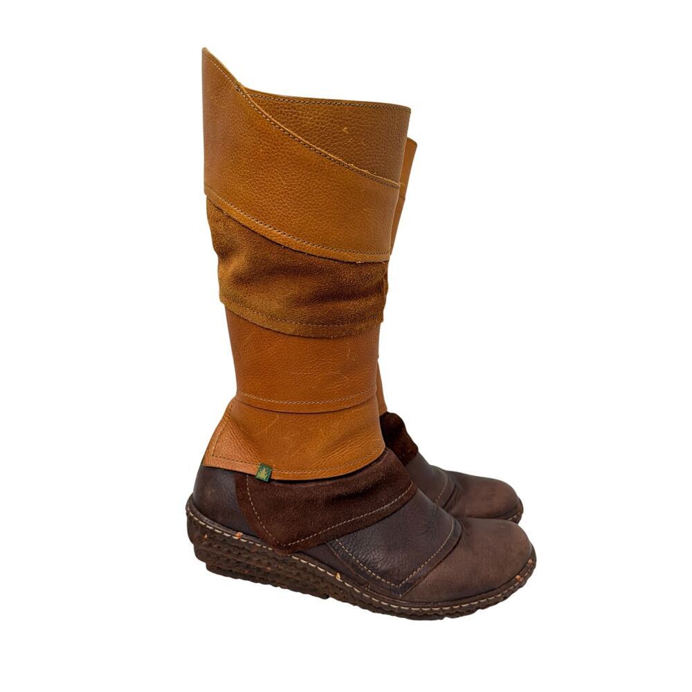 El Naturalista Boots Womens Size 7 Brown Leather Suede